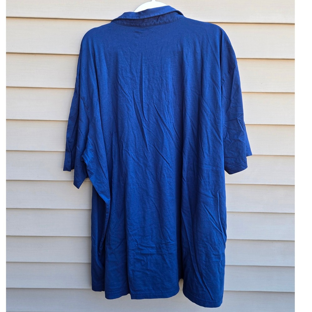 Peter Millar Blue Pima Cotton Polo Shirt Mens 4XT Short Sleeve Tall Fit - Picture 4 of 6